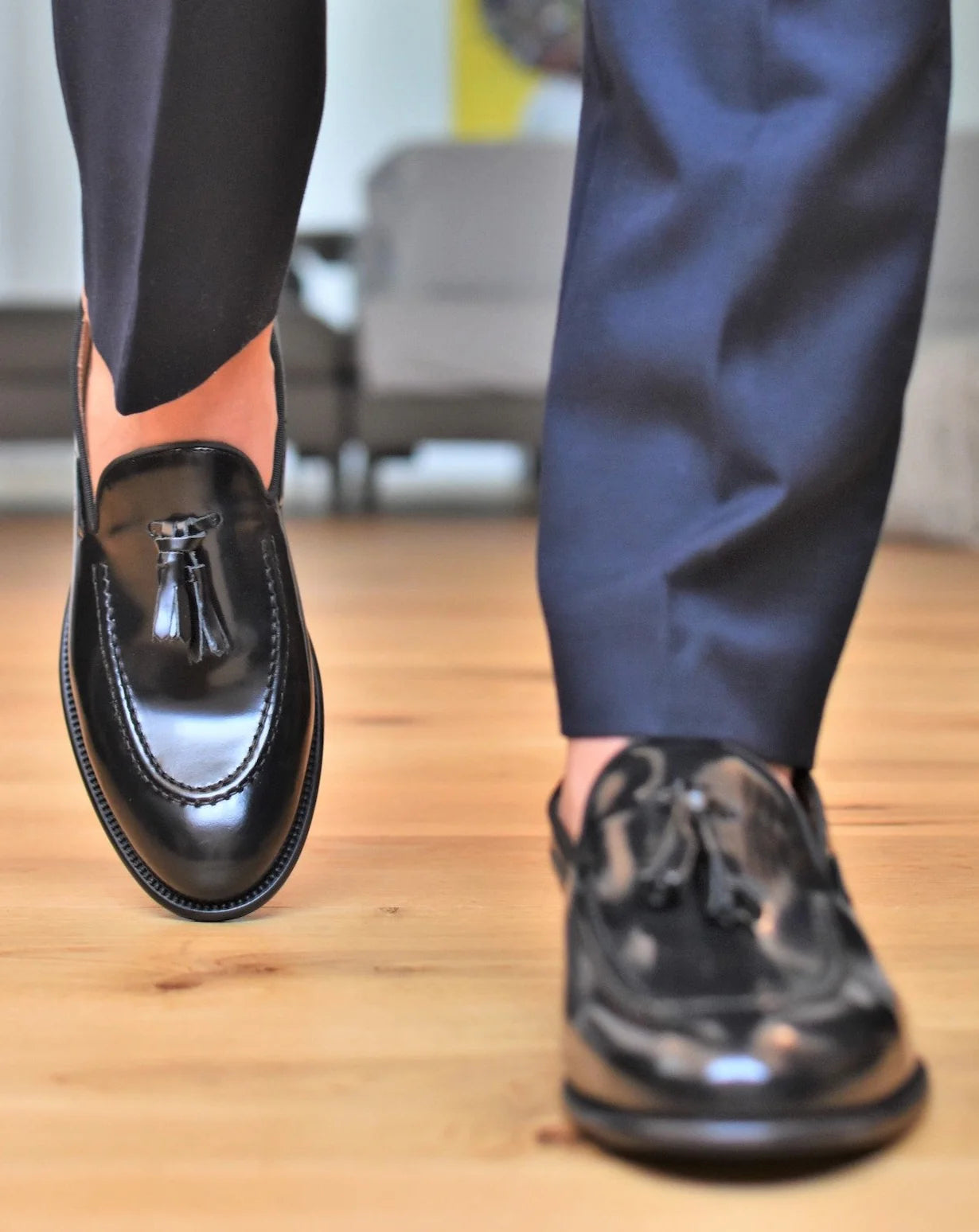 Chaussure Mocassin Mugel Noir en Cuir